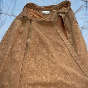 Paisley lightweight suede jacket
